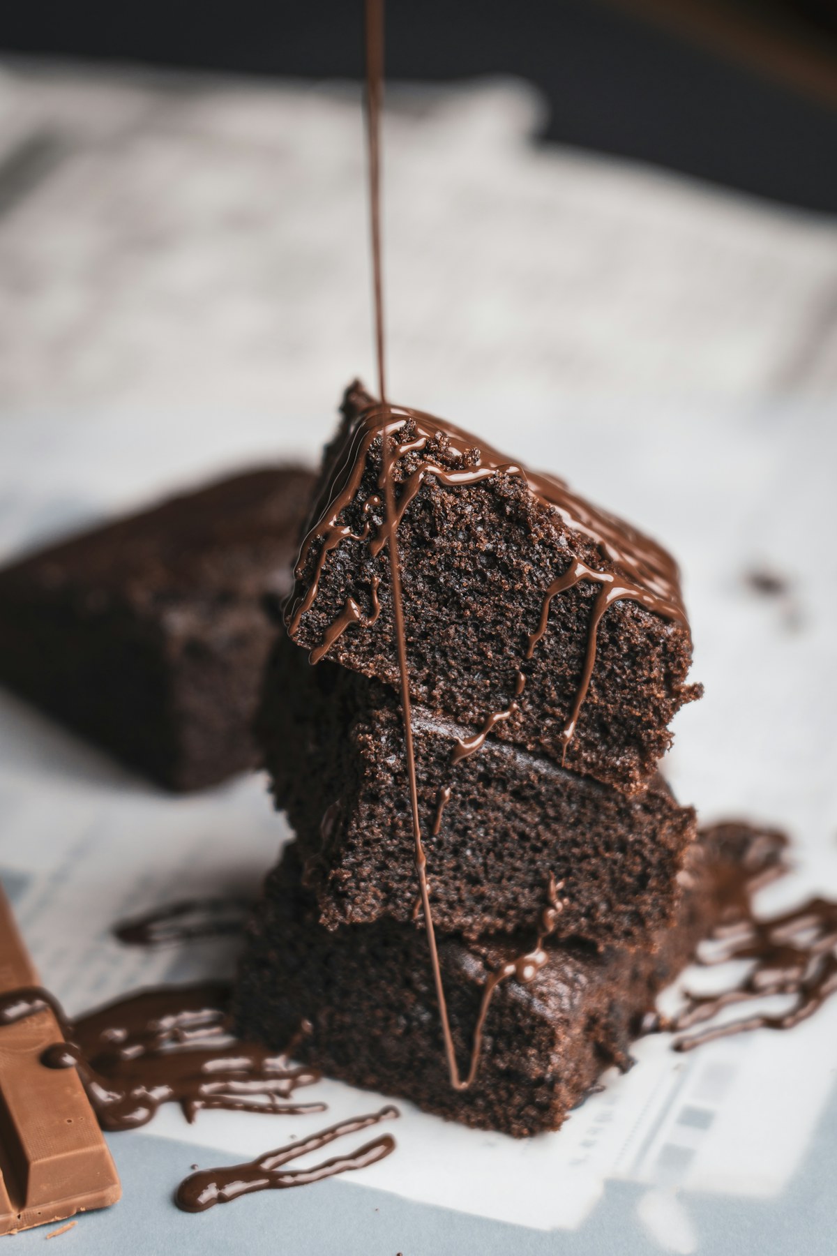 Slice of chocolate cake